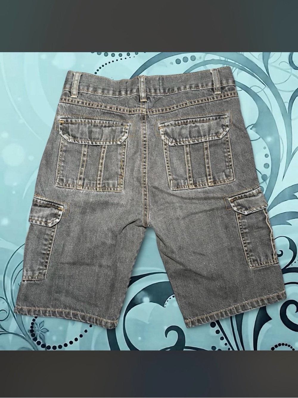 Hype Gray Denim Jean Cargo Shorts